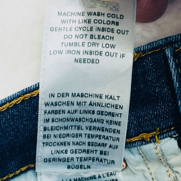 True Religion Halle Mid Rise Super Skinny Jeans Womens Size 27 Dark Wash Stretch - Picture 16 of 16